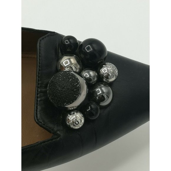 Aquatalia Black Ballet Flats With Jewels - Picture 10 of 12